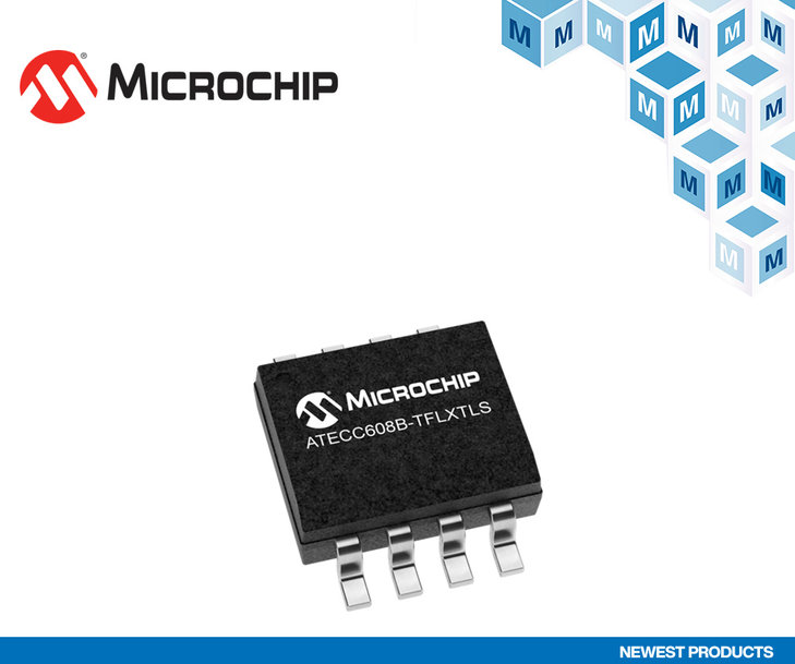 Mouser Electronics is shipping Microchip ATECC608B CryptoAuthentication Device for Secure Connected Systems